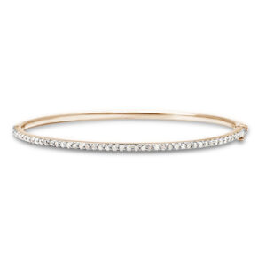Diamond Eternity Bangle Bracelet In 14K Rose Gold