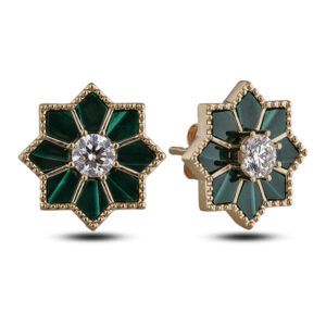 Ceylon Sapphire and Canadian Diamond Dangle Oval Earrings in Yellow and White Gold