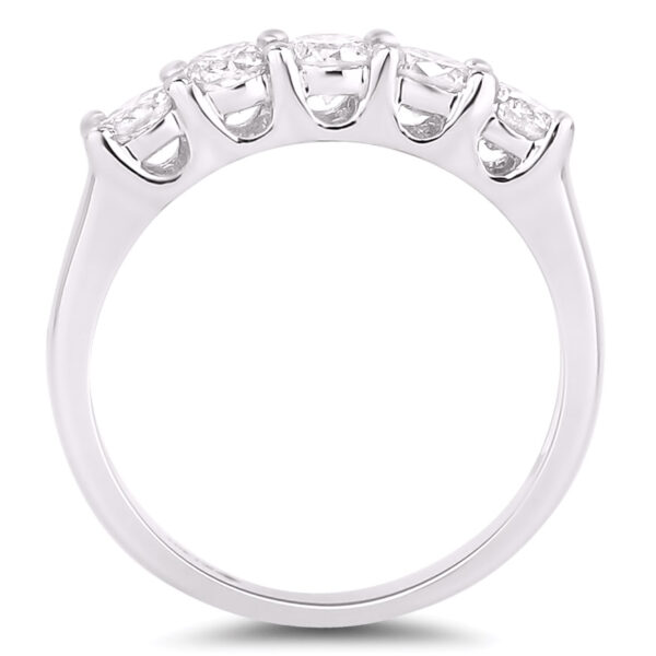 5 Stone De Beers Forevermark Diamond Anniversary Ring in Platinum