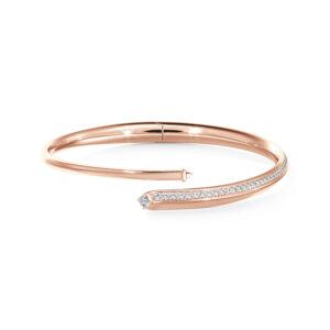 De Beers Forevermark Diamond Avaanti™ Pavé Bypass Bangle in 18K Rose Gold