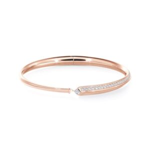 De Beers Forevermark Diamond Avaanti Pavé Closed Bangle in 18K Rose Gold