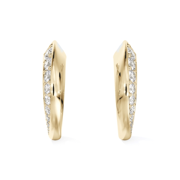 De Beers Forevermark Diamond Avaanti™ Pavé Hoop Earrings in 18K Yellow Gold
