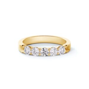 De Beers Forevermark 5-Stone Diamond Classic Anniversary Ring In 18K Yellow Gold