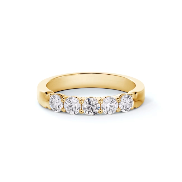 De Beers Forevermark 5-Stone Diamond Classic Anniversary Ring In 18K Yellow Gold