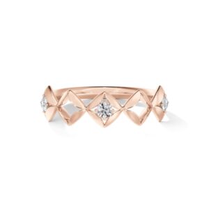 De Beers Forevermark Open Icon™ Three-Diamond Band in 18K Rose Gold
