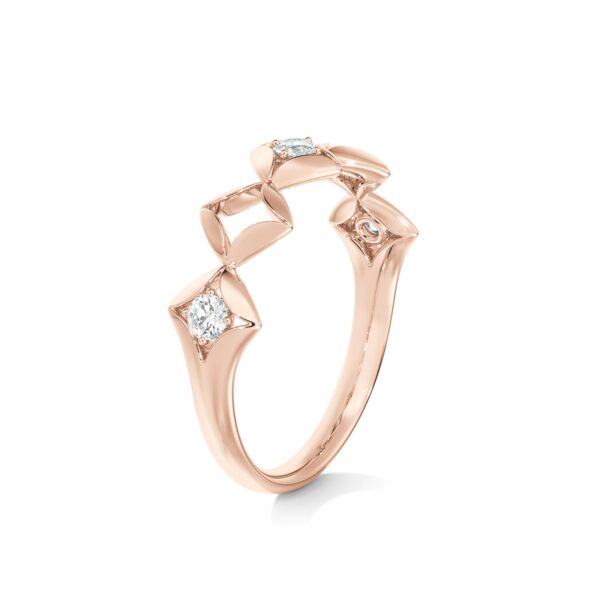 De Beers Forevermark Open Icon™ Three-Diamond Band in 18K Rose Gold