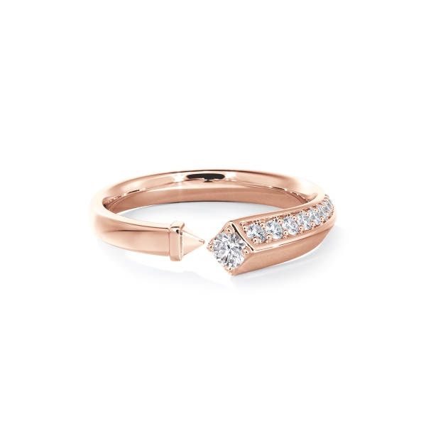 De Beers Forevermark Diamond Avaanti™ Pavé Closed Ring in 18K Rose Gold