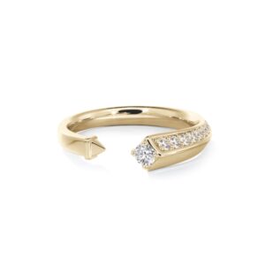 De Beers Forevermark Diamond Avaanti™ Pavé Open Ring in 18K Yellow Gold