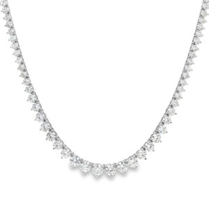 De Beers Forevermark Graduated Diamond Tennis Necklace in 18K White Gold
