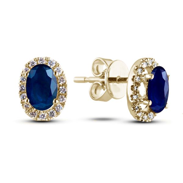 Gold sapphire earrings outlet