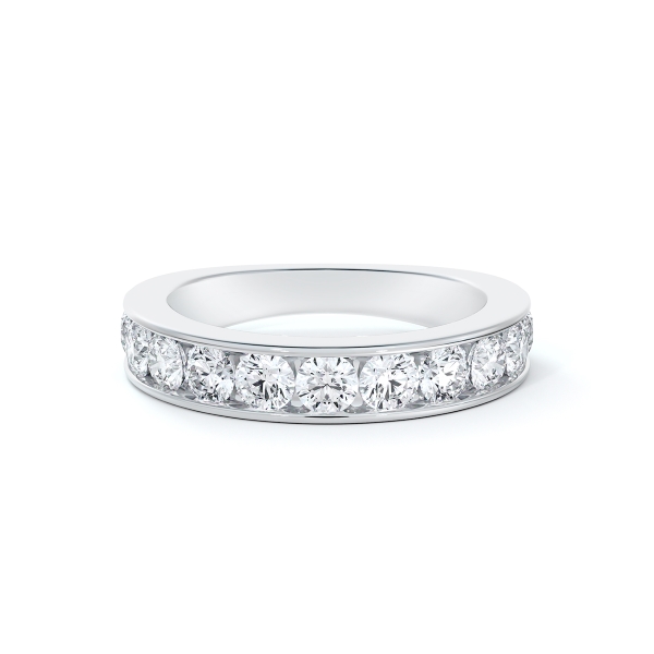 De Beers Forevermark Diamond Channel Set Band in 14K White Gold