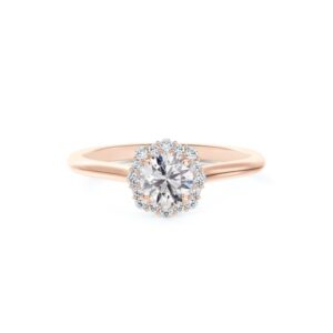 De Beers Forevermark Diamond Center of My Universe™ Floral Halo Engagement Ring in 18K Rose Gold