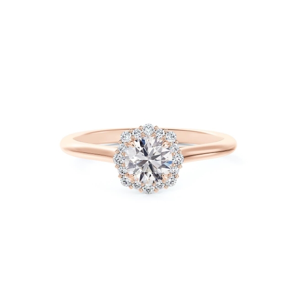 De Beers Forevermark Diamond Center of My Universe™ Floral Halo Engagement Ring in 18K Rose Gold