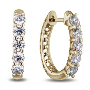 De Beers Forevermark Diamond Hoop Earrings in 18K Yellow Gold