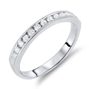 0.47 Carat TW Diamond Channel Set Anniversary Ring in 10K Gold