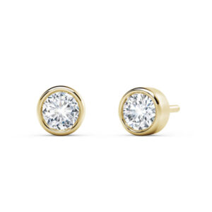 De Beers Forevermark Diamond Tribute™ Collection Bezel Set Earrings in 18K Yellow Gold