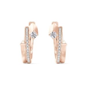 De Beers Forevermark Diamond Avaanti™ Wrap Pavé Hoop Earrings in 18K Rose Gold