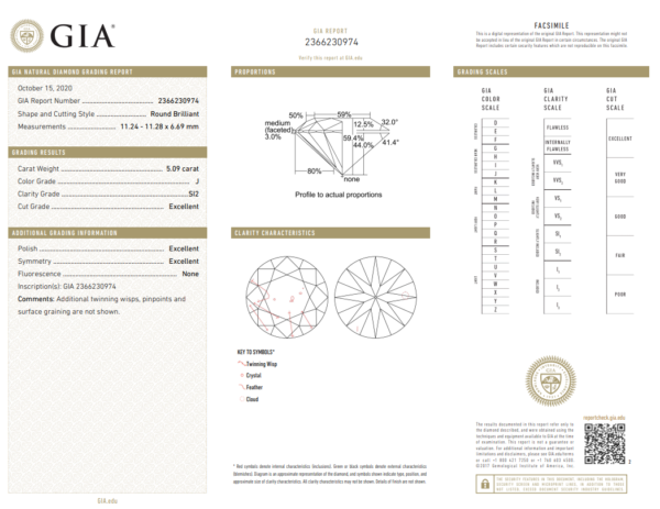 GIA Certified Diamond Engagement Ring with Diamond Accents in 18K White Gold