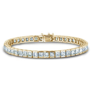 Princess Cut Canadian Diamond Tennis Bracelet in 14K Yellow Gold