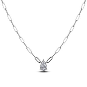 De Beers Forevermark Diamond Pear Pendant in 18K White Gold