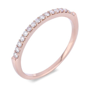 Argyle Pink Diamond Wedding Band in 18K Rose Gold