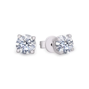 De Beers Forevermark Diamond Stud Earrings in 18K White Gold 0.48 CTW