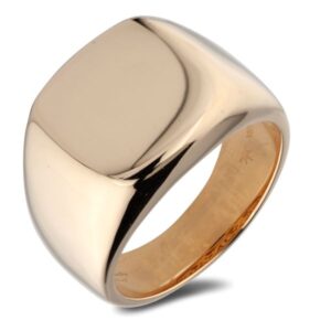 Men's Classic Square Signet Ring in 18K Yellow Gold