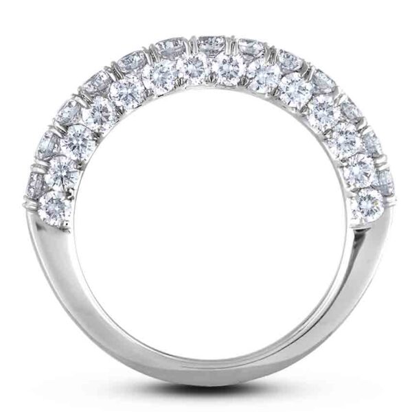 Diamond Anniversary Ring with Hidden Details in 18K White Gold - Image 3