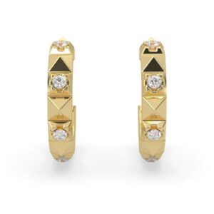 Lands Collection Canadian Diamond Earth Earring | Ascent in Yellow Gold