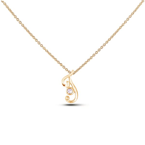 Canadian Diamond Letter J Pendant in Yellow Gold