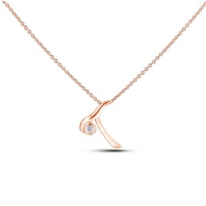 Canadian Diamond Letter T Pendant in Yellow Gold