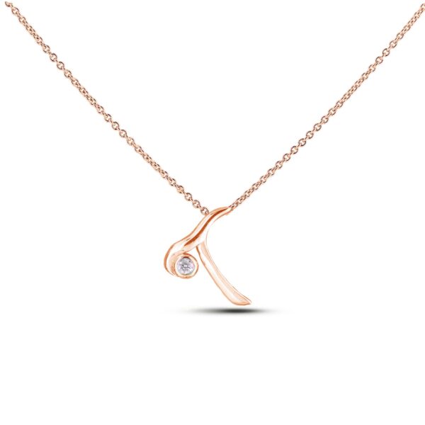 Canadian Diamond Letter T Pendant in Yellow Gold