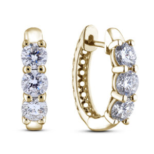 De Beers Forevermark Diamond Hoop Earrings in 18K Yellow Gold | 1.14 Carat TW