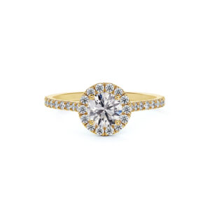 De Beers Forevermark Diamond Classic Halo Engagement Ring in 14K Yellow Gold | 1 Carat TW