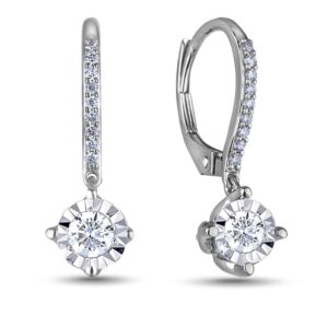 De Beers Forevermark Diamond Dangle Earrings in 18K White Gold
