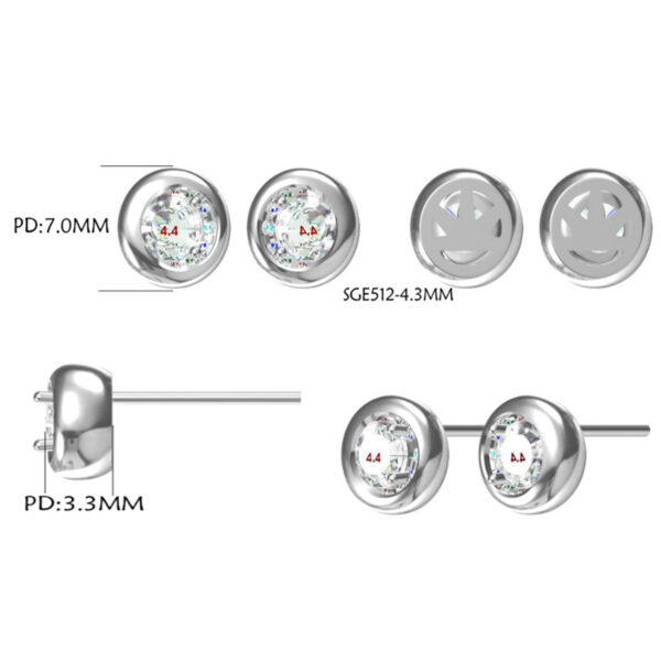 1 Carat TW Canadian Diamond Bezel Set Stud Earrings in White Gold