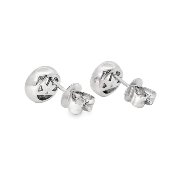 1 Carat TW Canadian Diamond Bezel Set Stud Earrings in White Gold