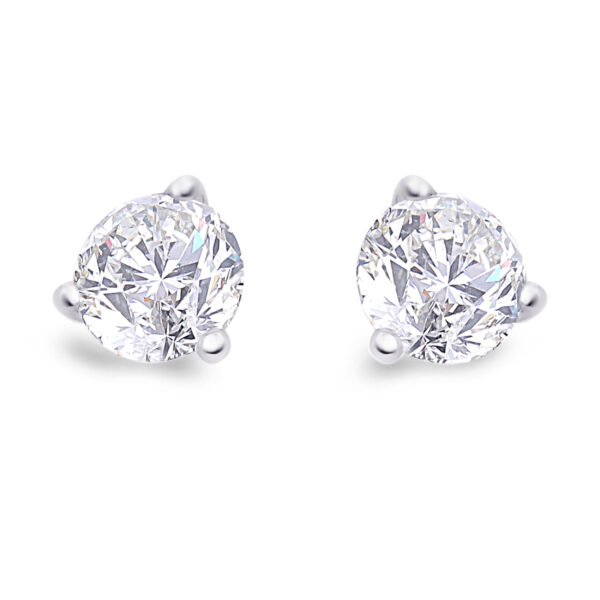 Canadian Diamond Stud Earrings in 14K White Gold 0.35 Carat TW