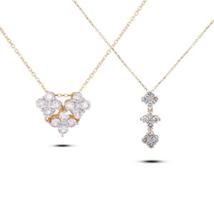 Canadian Diamond Interchangeable Heart Pendant in Yellow Gold
