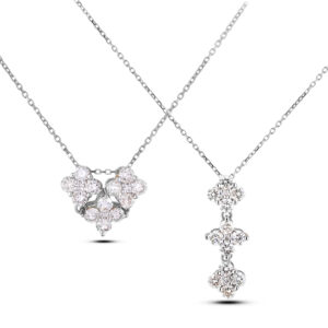 Canadian Diamond Interchangeable Heart Pendant in White Gold