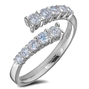 De Beers Forevermark Diamond Bypass Ring In Platinum