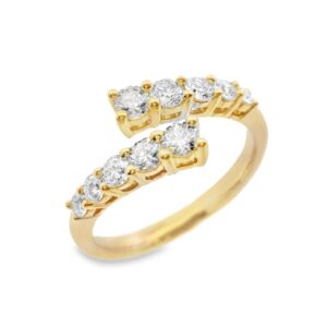 De Beers Forevermark Diamond Crossover Ring In 18K Yellow Gold