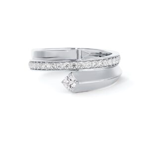 De Beers Forevermark Diamond Avaanti™ Wrap Pavé Set Ring in 18K White Gold