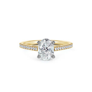 Oval De Beers Forevermark Diamond Engagement Ring in 14K Yellow Gold | 0.70 Carat TW