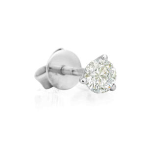 Single Stud Earring in White Gold | 0.10 Carat