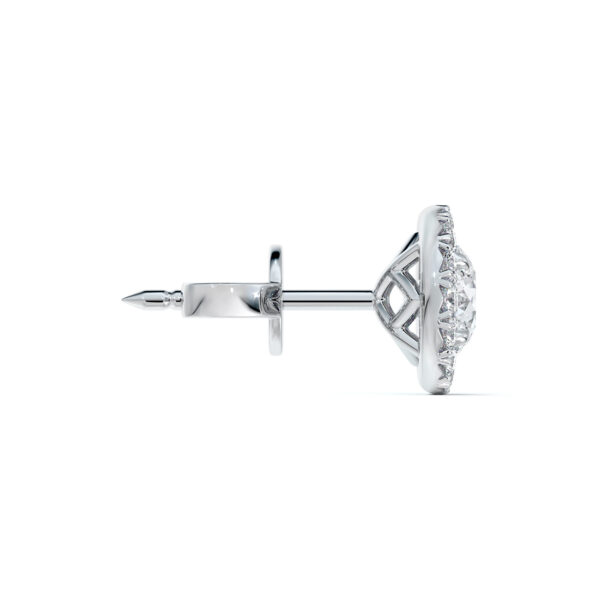 De Beers Forevermark Classic Halo Diamond Stud Earrings in 14K White Gold 1.40 Carat TW