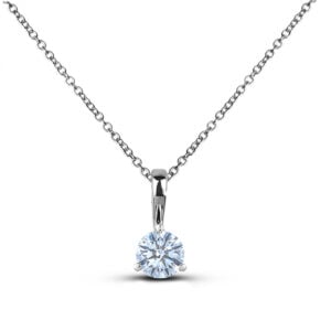 Canadian Diamond Solitaire Pendant in White Gold | 0.65 Carat