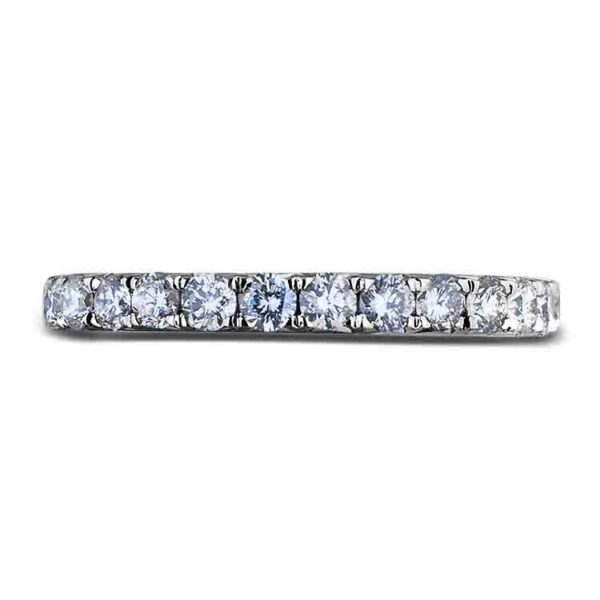 0.58 Carat TW Diamond Anniversary Ring in 18K White Gold - Image 2