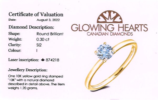 Canadian Diamond Solitaire Ring in Yellow Gold | 0.30 Carat TW