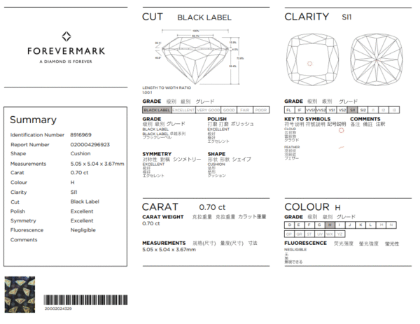 Black Label De Beers Forevermark Diamond Trilogy Engagement Ring in 18K White and Yellow Gold